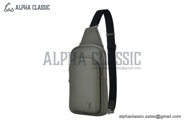LV Avenue Slingbag Taiga Leather Army Green M30973