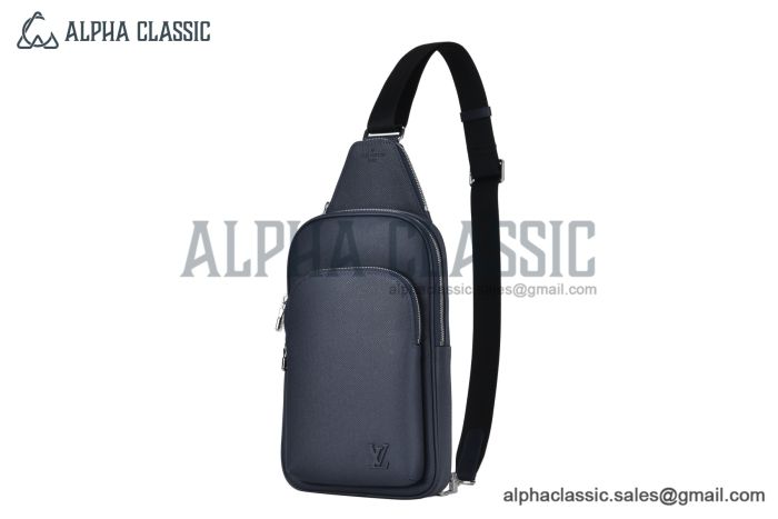 LV Avenue Slingbag Taiga Leather Blue M30971