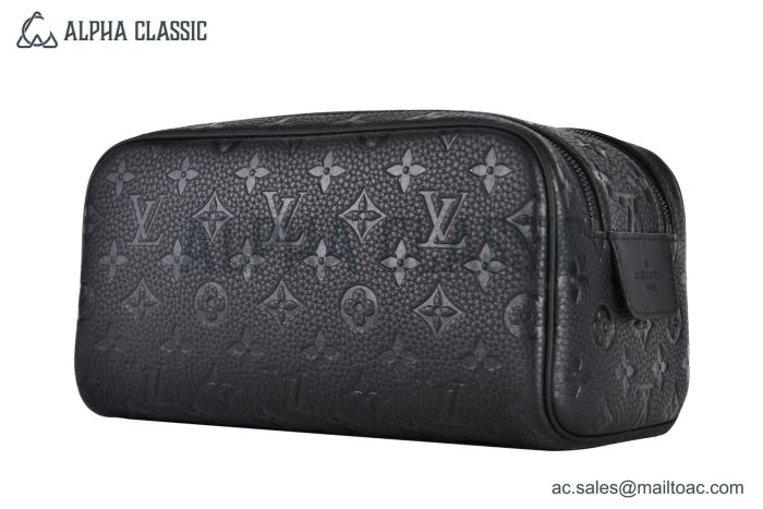 LV Dopp Kit Taurillon Monogram Leather Black M59478