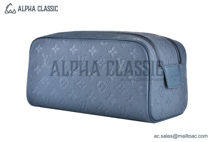 LV Dopp Kit Taurillon Monogram Leather Blue M11497