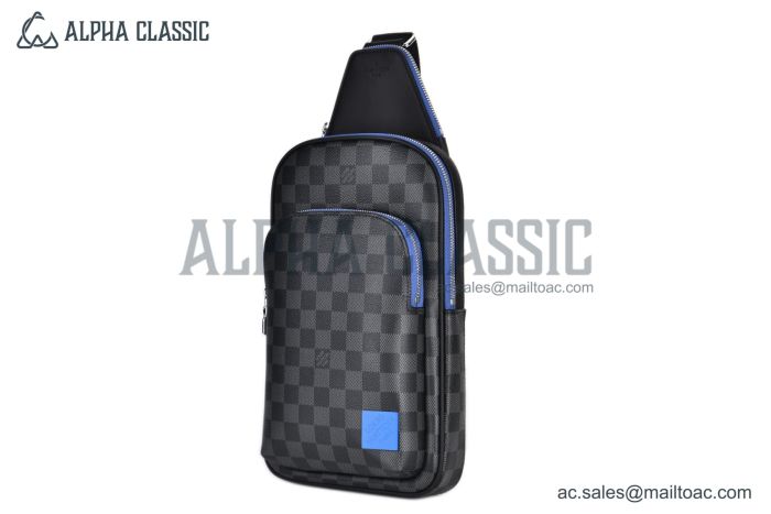 LV Avenue Slingbag Damier Graphite Canvas Blue N45302