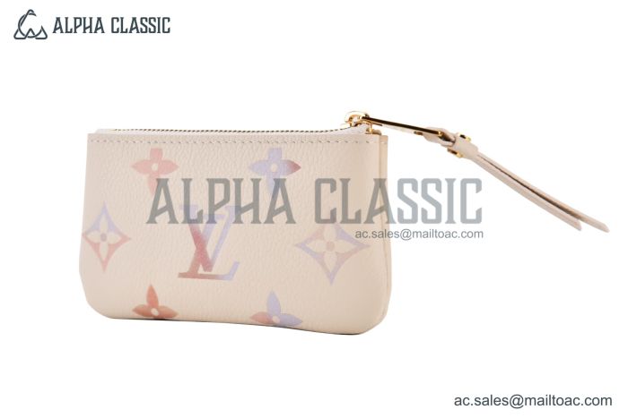 LV Key Pouch Monogram Empreinte Leather Dream Beige M25597