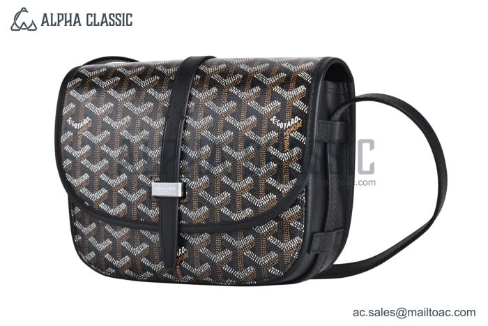 Goyard Belvedere PM Bag Canvas & Taurillon Leather Black