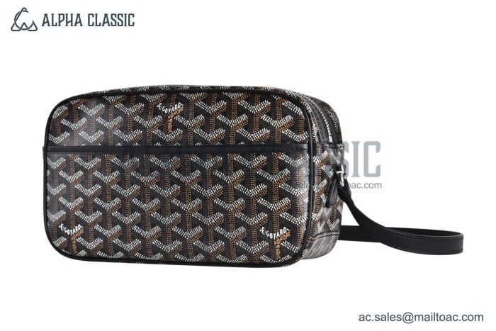 Goyard Cap-Vert PM Bag Canvas & Calfskin Black