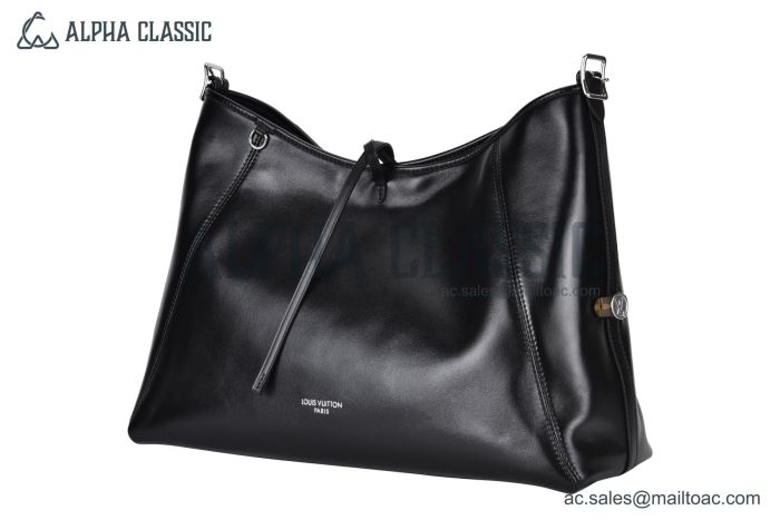 LV Carry All Travel Bag Calf Leather Black M15175