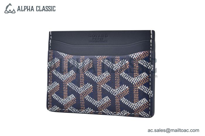 Goyard Saint-Sulpice Card Wallet Navy Blue