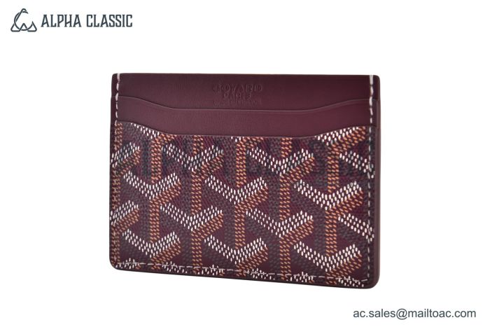 Goyard Saint-Sulpice Card Wallet Burgundy