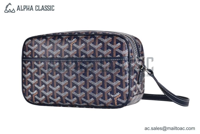 Goyard Cap-Vert PM Bag Canvas & Calfskin Navy Blue