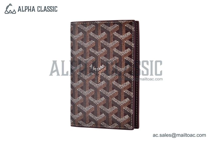 Goyard Grenelle Passport Cover Burgundy