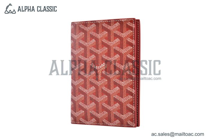 Goyard Grenelle Passport Cover Red