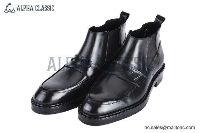 Prada Classic Boot Black Grain Leather