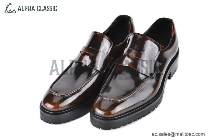 Prada Loafer Brown Patent Leather