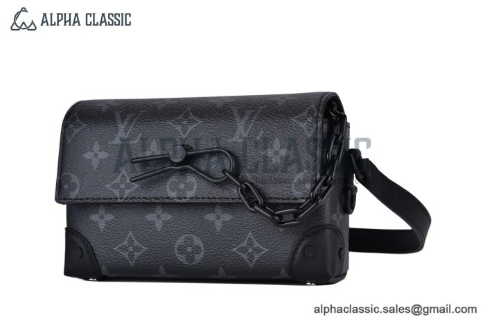 LV Steamer Wearable Wallet Monogram Eclipse Canvas Black M81783