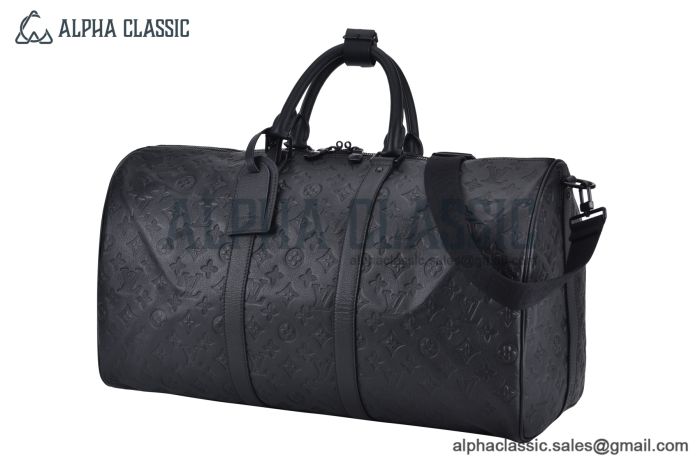 LV Keepall Bandoulière 50 Monogram Taurillon Leather Black M59025