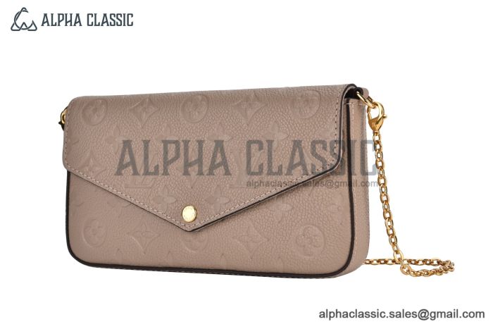 LV Félicie Pochette Bag Monogram Empreinte Leather Tourterelle Beige M82609