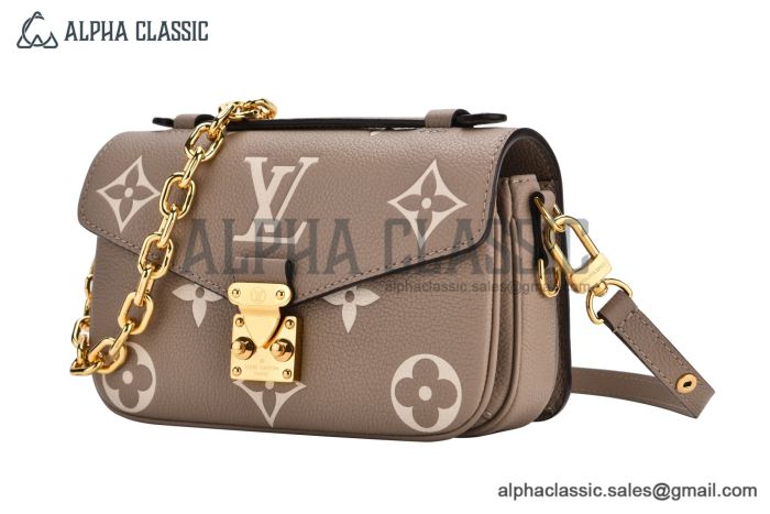 LV Pochette Métis East West Bag Monogram Empreinte Leather Gray M23081