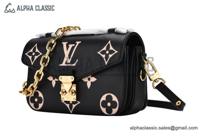 LV Pochette Métis East West Bag Monogram Empreinte Leather Black M46596