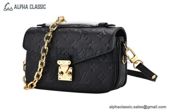 LV Pochette Métis East West Bag Monogram Empreinte Leather Black M46595