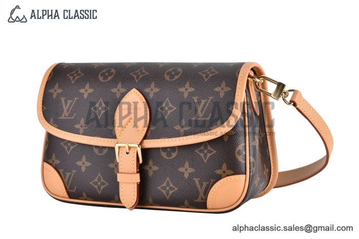 LV Diane Satchel Bag Monogram Canvas Brown M45985