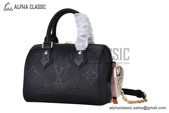 LV Speedy Bandoulière 20 Bag Monogram Empreinte Leather Black M58953
