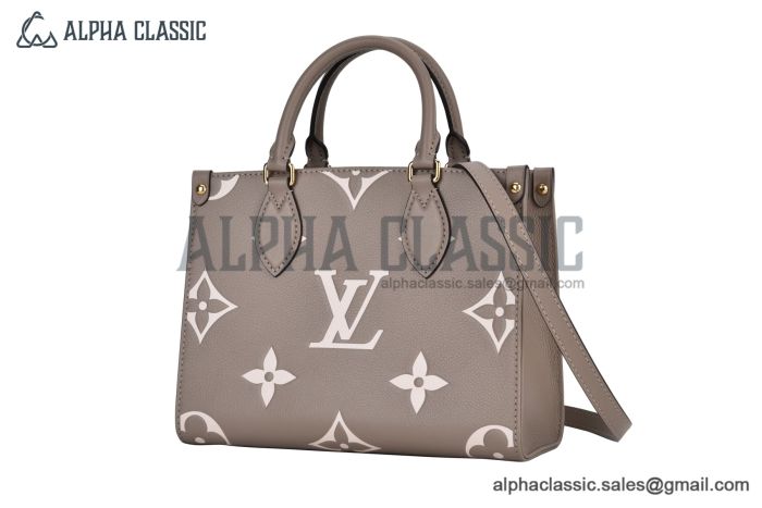 LV OnTheGo PM Bag Monogram Empreinte Leather Cream M45779