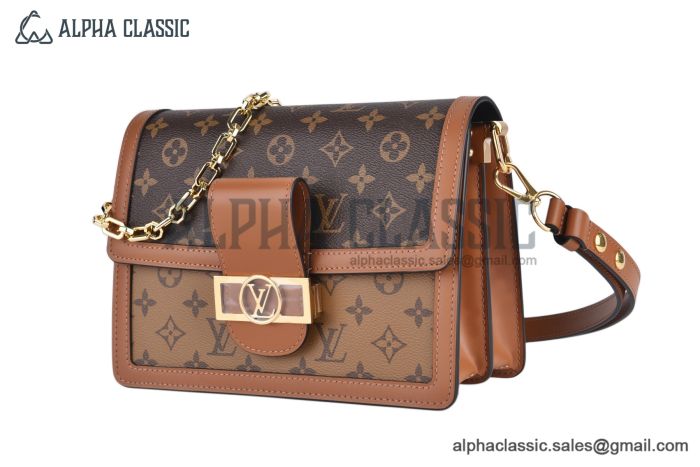 LV Dauphine MM Bag Monogram & Reverse Canvas M45958