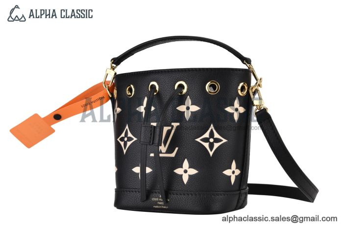 LV Nano Noé Bag Monogram Empreinte Leather Black M46291