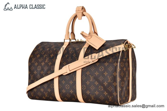 LV Keepall Bandoulière 45 / 50 / 55 Monogram Canvas Brown M41418 / M41416 / M41414