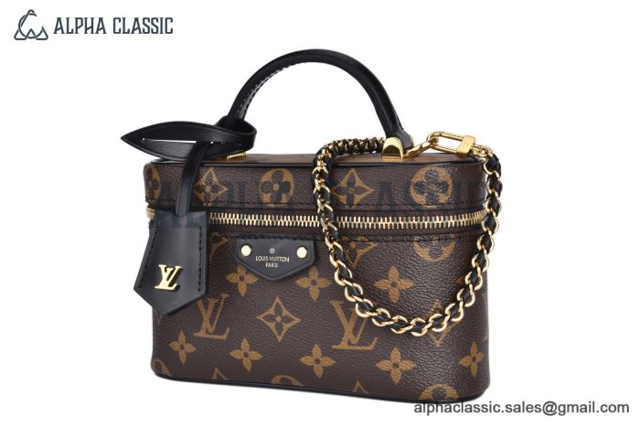 LV Vanity Chain Pouch Monogram Reverse Canvas Brown M47125