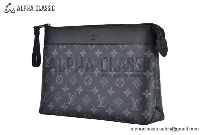 LV Pochette Voyage Souple Monogram Eclipse Canvas Black M82543