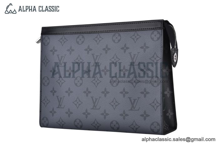 LV Pochette Voyage MM Monogram Eclipse & Reverse Canvas Gray M69535