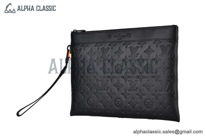 LV Pochette To-Go Monogram Shadow Leather Black M81570
