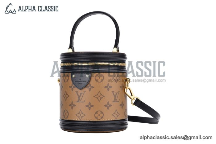 LV Cannes Bag Monogram and Reverse Canvas Brown M43986