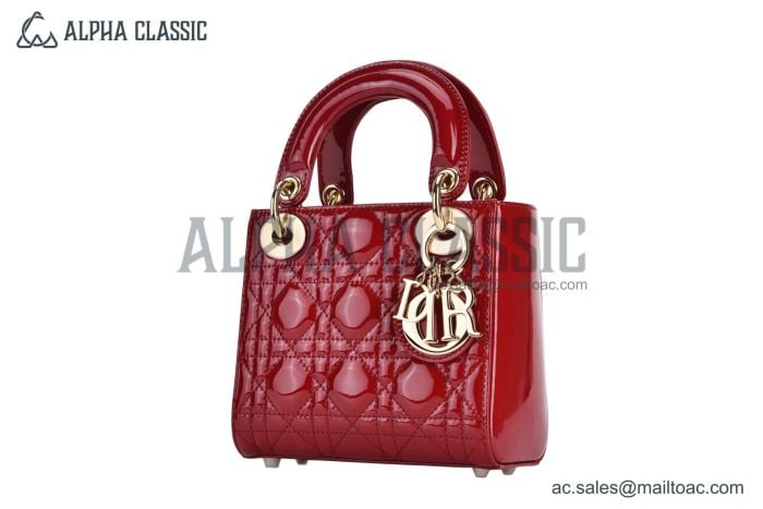Dior Mini Lady Dior Bag Cherry Red Cannage Lambskin
