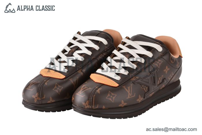 LV Buttersoft Sneaker Monogram Lambskin & Calf Leather Brown 1AIKVB