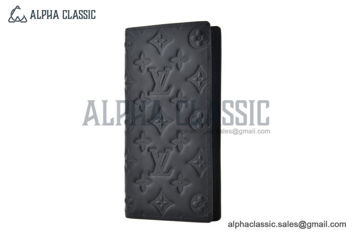 LV Brazza Wallet Black Calf Monogram Leather M62900