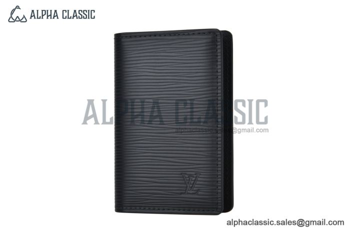 LV Pocket Organizer Wallet Black Epi Leather M60642