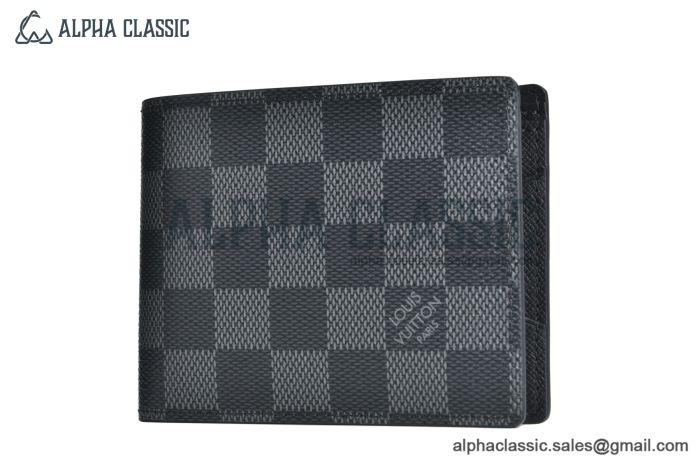 LV Multiple Wallet Gray Damier Graphite Canvas N62663