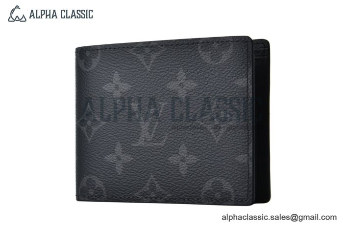 LV Multiple Wallet Gray Monogram Canvas M61695