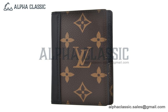 LV Pocket Organizer Wallet Brown Monogram Macassar Canvas M60111