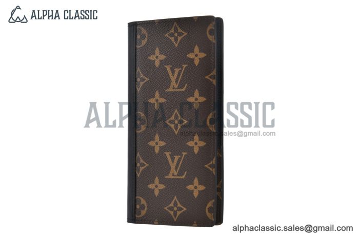 LV Brazza Wallet Brown Monogram Eclipse Reverse Canvas M69410