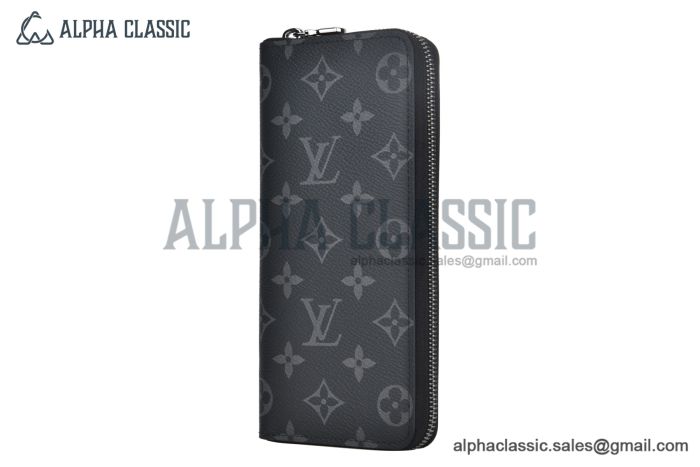 LV Zippy Wallet Vertical Black Monogram Eclipse Canvas M62295