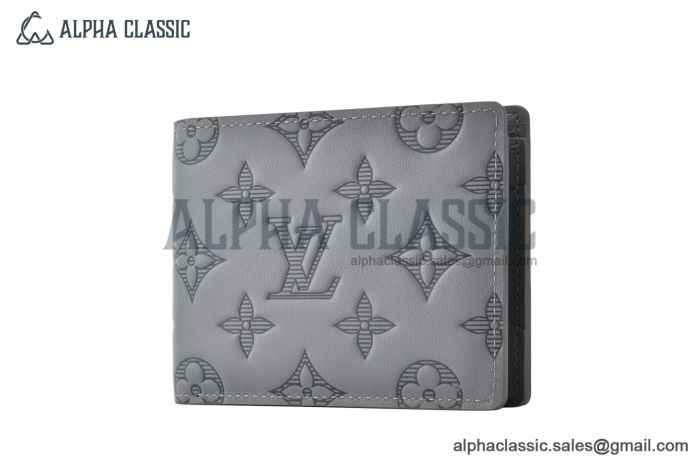 LV Multiple Wallet Anthracite Gray Monogram Leather M81383