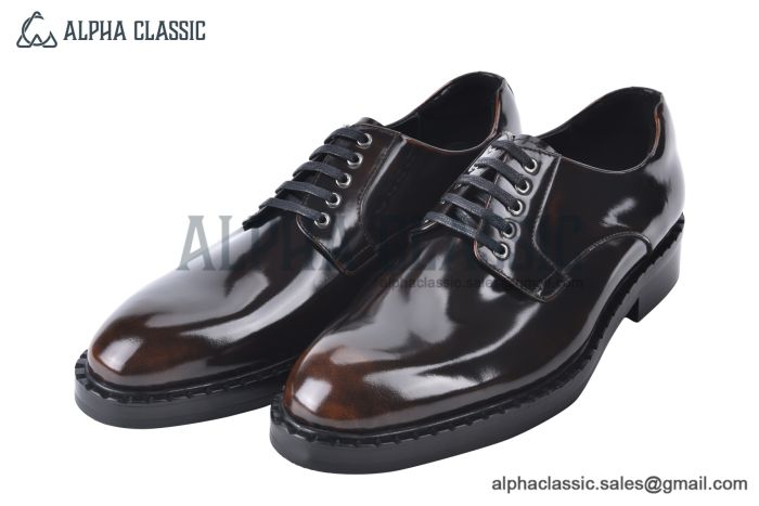 Prada Brushed Brown Leather Derby