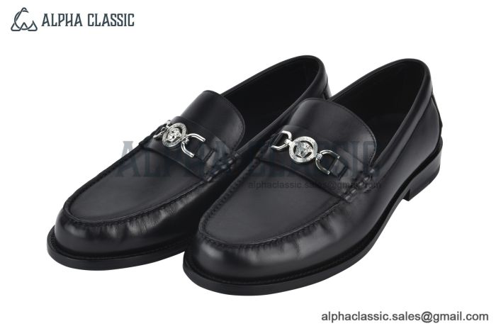 Versace Medusa '95 Black Smooth Leather Loafer