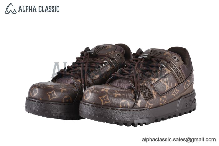 LV Trainer Maxi Sneaker Monogram Leather Brown 1AD7DP