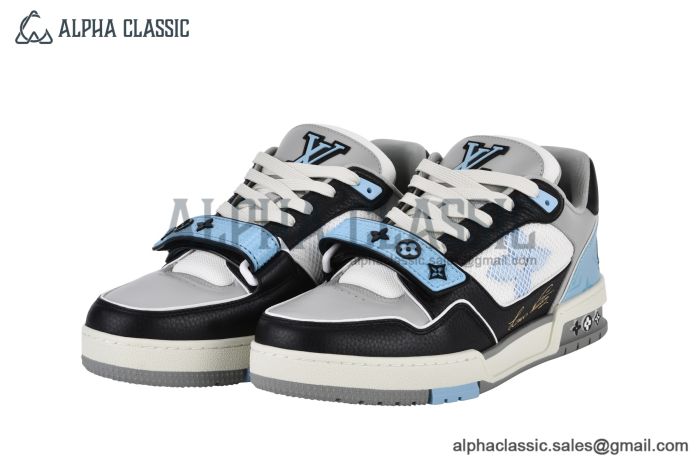 LV Trainer Sneaker Monogram Canvas & Leather Blue 1AC50S