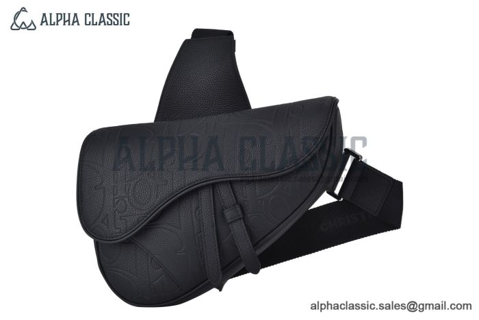 Dior Saddle Bag Black Gravity Leather with Black Grained Calfskin