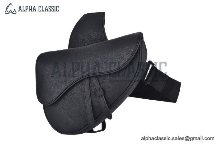 Dior Saddle Bag Black Grained Calfskin