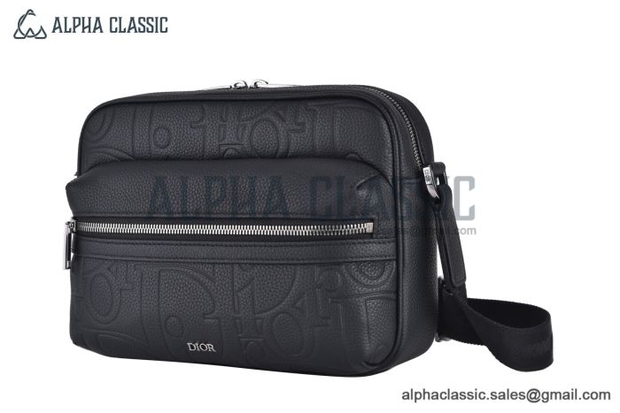 Dior Rider 2.0 Zipped Messenger Bag Black Gravity Leather and Black Grained Calfskin